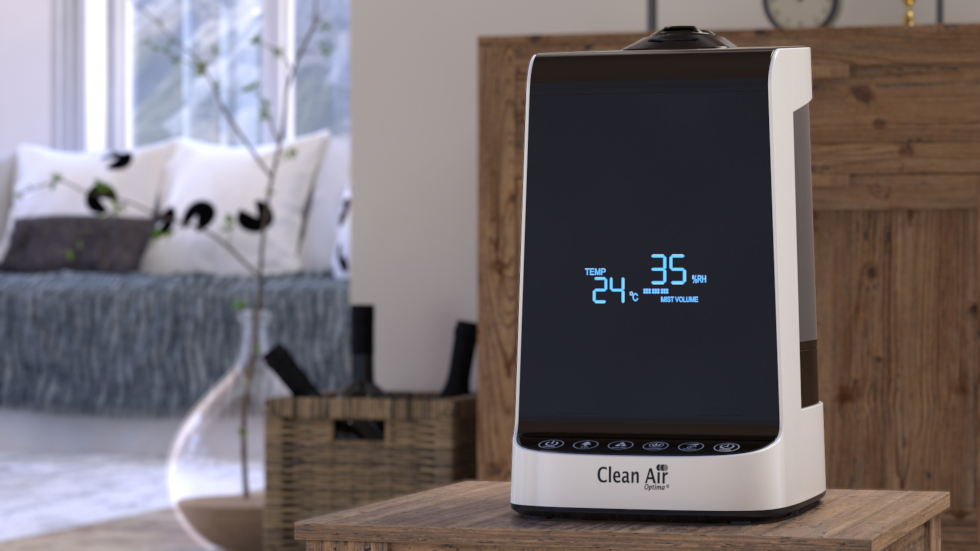 f/ür R/äume bis 65m/²//160m/³ Clean Air Optima Design Luftbefeuchter mit Ionisator CA-605